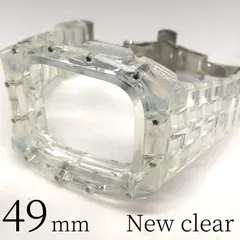 GimelZayin★アップルウォッチ ラバーベルト カバー　クリア ケース 49mm ウルトラ　ultra スポーツ メンズ レディース Apple Watch バンド