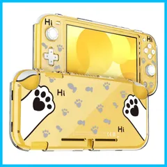 DLseego 猫 Switch Lite用 ケース クリアケース ニンテンドースイッチライト カバー 透明スイッチライトカバー クリアカバー 分体式カバー PC素材 超軽量 耐衝撃 取り外し簡単 傷つけ防止 全面保護 可愛い ホワイト猫の爪