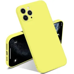 【人気商品】レンズ保護 指紋防止 人気 マット感 ストラップホール付き ソフト シンプル ソリッドカラー 軽量 薄型 カバー ワイヤレス充電対応 アイフォン11Pro 耐衝撃 液体シリコン シリコン (イエロー) ケース Pro 11 iPhone
