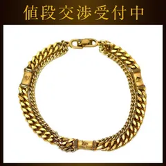 クリスチャン ディオール 二連 ブレスレット ゴールド 美品 喜平 GP