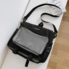 ☆ ブラック ☆  4wayバッグ 痛バッグ mmtsb328i 痛バッグ リュック 4way 痛バ 推し活用バッグ トートバッグ ショルダー 斜めがけ 推し活 おしゃれ かわいい バッグ バック カバン 鞄 A4 大容量 透明ポケット クリア ぬいぐるみ
