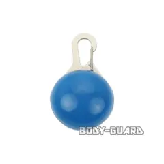 ペットにも使えるLEDライトキーホルダー　充電式　ブルー