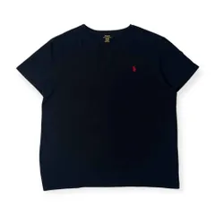 POLO RALPH LAUREN ラルフローレン Vネック ワンポイント 半袖 Tシャツ XL/ブラック メンズ