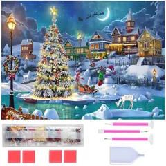 【新着商品】ダイヤモンドアート Rinimie ダイヤモンドアート キット クリスマス ダイアモンドビーズ絵画キット 5Dモザイクアート DIY 手作り絵画手芸キット ダイヤモンド塗装 全面貼り付けタイプ 芸術品 家用装飾 30x40cm