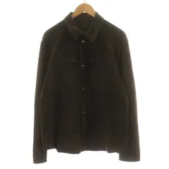 サルヴァトーレフェラガモ Salvatore Ferragamo 近年モデル レザージャケット スエード 羊革 ラムレザー 54 XL 茶 ブラウン 0716652 /AN11のサムネイル