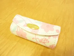 【美品】 Samantha Tiara サマンサ ティアラ アクセサリーケース リップケース 小物入れ 鏡付き フラワープリント 花柄 ホワイト ピンク
