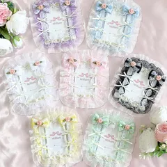 【現品のみ・超数量限定】硬質ケース/ケースデコ/トレカケース/トレカデコ/推し活/推しカラー/レース/リボン【68】