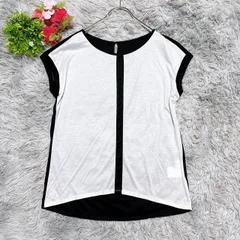 【ミッシェルクラン】 半袖カットソー デザインTシャツ (M) フレンチスリーブ