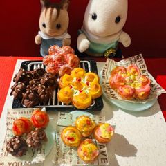 530 お家でちぎりパンセット⭐️ミニチュアフード　ドールハウス　リカちゃん　バービー　シルバニア　樹脂粘土　ねんどろいど　ブライス　オビツ　フィギュア　ミニチュア　フェイクフード