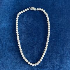 パールネックレス 約5.4-6.2mm SILVERクラスプ - メルカリ