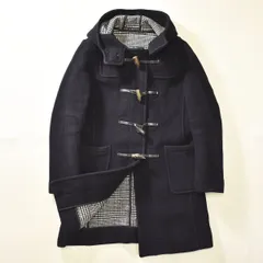 英国製 ロンドントラディション 裏グランチェック ダッフルコート 34 ネイビー