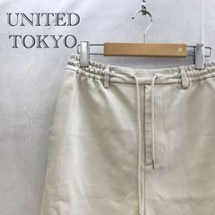 UNITED TOKYO ユナイテッドトウキョウ フェイクレザー ハーフパンツ ショートパンツ サイズ1 131443001 アイボリー メンズ