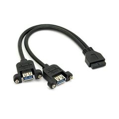 Chenyang USB 3.0 デュアルポート A メスネジマウントタイプからマザーボードへの 20 ピンヘッダケーブル