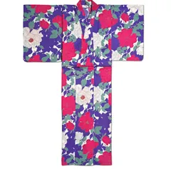 浴衣　新品　生田絵梨花　青　牡丹柄　プレタ　y-126