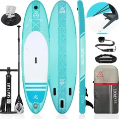 SUPボード サップボード SEAPLUS スタンドアップパドルボード インフレータブル sap サーフボード CL-G 320×81cm×15cm ミントグリーン