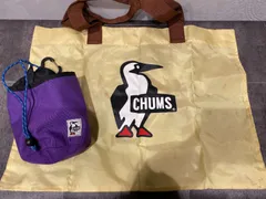 ■ D-3／CHUMS　チャムス　ショップバッグ　サドルチョークバッグ　2点セット