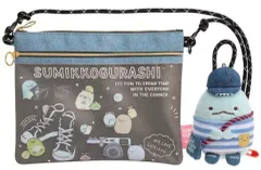 【中古】ぬいぐるみ とかげ てのりぬいぐるみ付サコッシュ すみっコぐらしコレクション デニムファクトリー 「すみっコぐらし」