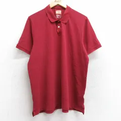 XL/古着 ナイキ NIKE 半袖 ブランド ポロ シャツ メンズ ドライフィット 鹿の子 エンジ 25aug23 中古 トップス