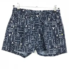 ★値下げ★【美品】アディダス ショートパンツ ネイビー×白 総柄 バックロゴ レディース S/P(S) ゴルフウェア adidas