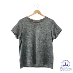 ☆美品☆ UNIQLO ユニクロ トップス Tシャツ カジュアル シンプル 半袖 大きいサイズ レディース グレー L 901-10788 送料無料 古着のサムネイル