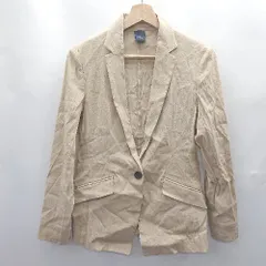 ◇ ⊂ KEITH キース 麻 長袖 ジャケット サイズ36 ベージュ系 レディース E  【1501230037532】