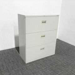ラテラルキャビネット スチール 3段 42 オカムラ グレー