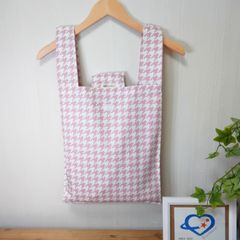 エコバッグ【千鳥格子 いちごミルク】