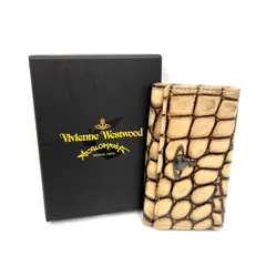 SD0814 新品未使用！ Vivienne Westwood ヴィヴィアンウエストウッド ホブ クロコ型押し 6連キーケース ベージュ系