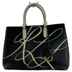 LAUREN RALPH LAUREN  ローレン ラルフ ローレン プリント 2-Wayハンドバッグ/ブラック