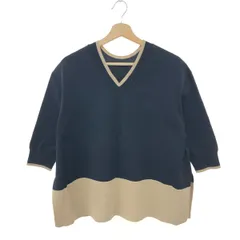 UNITED ARROWS ユナイテッドアローズ 24AW ミニマル2WAY7SLニット  七分袖/バイカラー/Vネック 1513-106-4802   ネイビー レディース / 240001158123
