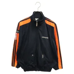 adidas (アディダス) 80～90S VINTAGE ヴィンテージ ロゴエンブロイダリー ジップアップ トラックジャケット ジャージ ネイビー/オレンジのサムネイル