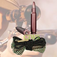 A-ZOOM スナップ キャップ 空撃ち ケース + ボア スネーク 銃身 バレル クリーニング 銃身クリーニング 7.62mm 308/12GA