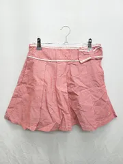 ◇ pom ponette junior リボン スカパン ミニ丈 台形 スカート サイズL ピンク レディース P  【1407260016823】