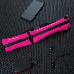 ☆ ローズ ☆ ランニングポーチ 揺れない 軽量 ランニングポーチ 揺れない 軽量 ウエストポーチ ボディバッグ ボディバック ランニングバッグ ランニングバック ダブル ポケット 反射板 スポーツ コンパクト ランニング ウォーキング マラソン ジョギング