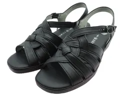 パンジー レディース サンダル バックベルトサンダル バックストラップ 編み込み ソフト クッション パンジー pansy 5518 ブラック