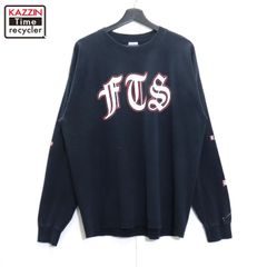 90s vintage GILDAN スカル モーターサイクル 袖プリント 長袖Ｔシャツ メンズ 表記XLサイズ