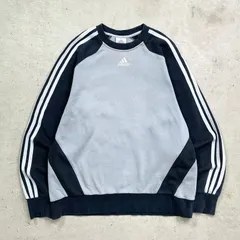 00年代 adidas アディダス スウェットシャツ センターロゴ刺繍 メンズL相当 
