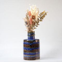 希少 リサ・ラーソン 傑作ユニークピース 藍色と濃茶のフラワーベース