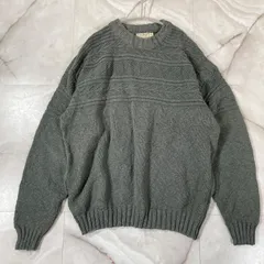 L.L.Bean エルエルビーン　90's ノスタルジックケーブルニットプルオーバー　ローゲージ　グレー　XL-TALL made in USA