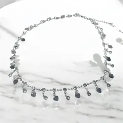 クリスタルビーズ×ハート ネックレス 透明感セット