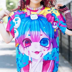 【ACDC RAG】 DreaM! Best? Tシャツ 原宿系 イラスト 大きいサイズ ユニセックス サブカル系 新品 未開封品 正規品のサムネイル