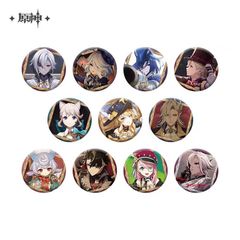 公式正規品 フィナーレへの歓宴 缶バッジ 11点セット 原神 アルレッキーノ 召使 フリーナ クロリンデ リオセスリ リネ リネット ナヴィア ヌヴィレット シグウィン シャルロットのサムネイル
