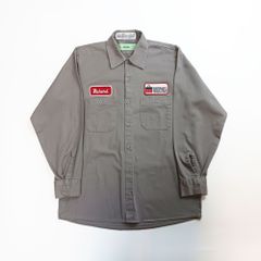 CiNTAS シンタス ワークシャツ 長袖 企業ワッペン グレー系 M B202507