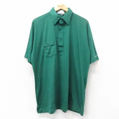 XL/古着 半袖 ポロ シャツ メンズ 80s 大きいサイズ 緑 グリーン 25may22 中古 トップス
