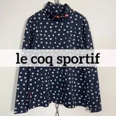 le coq sportif Golf 長袖ポリシャツ 総柄 ゴルフ ハイネック レディース Lサイズ ルコックスポルティフゴルフ