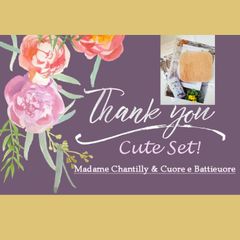 ★送料無料!★数量限定4点キュートセット Cタイプ♪★◆Madame Chantillyチャート+ Cuore e Batticuore チャート+今治miniハンカチタオル2枚 ◆チャートデザインとミニハンカチカラー まるごとおまかせ♪