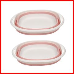 【ラスト1点】食器洗い桶 オプションの3色 キッチン 洗いかご 収納便利 多機能 2点セット 足湯アウトドアアクティビティ旅行多機能 バス 洗濯 掃除 小さい 足湯 洗い桶 たらい たらい ピンク 折りたたみ 折りたたみ 洗面器