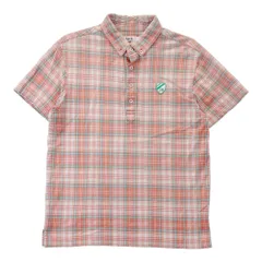 サイズ：4 JACK BUNNY ジャックバニー  半袖ポロシャツ ボタンダウン チェック柄 オレンジ系 [240101470117] ゴルフウェア メンズ ストスト