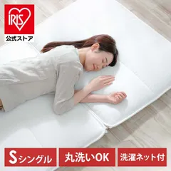 【公式】敷布団 シングル 洗える 洗濯 オールシーズン 速乾 ウォッシャブル 敷き布団 洗濯ネット付 布団 軽量 軽い 抗菌防臭 防ダニ SKF-WB05-SN アイリスオーヤマのサムネイル