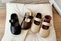 【送料無料】【新品未使用】キッズ フォーマルシューズ バレエシューズ ベルクロ スエード ストラップ フラットシューズ  マジックテープ フェイクレザー レザー ワンストラップ 海外子供服 韓国子供服 インポート 軽量